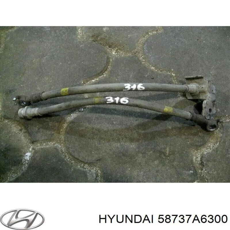 58737A6300 Hyundai/Kia шланг гальмівний задній, лівий