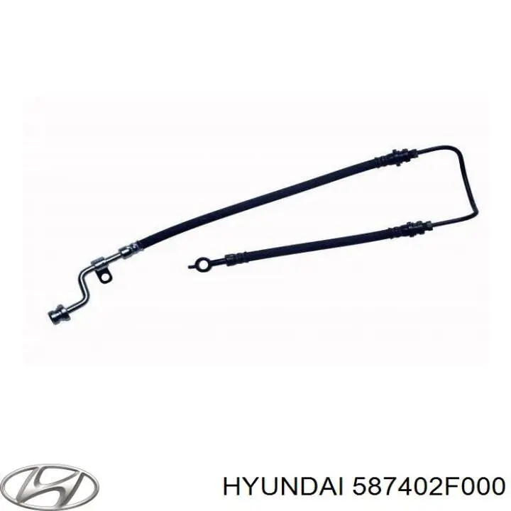 Купити 587402F000 Hyundai/Kia Шланг гальмівний передній, правий