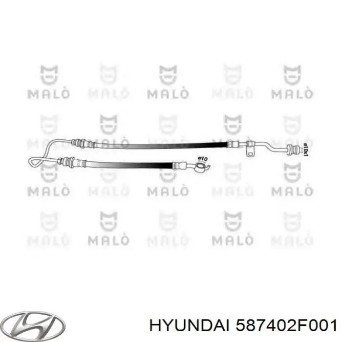 Шланг гальмівний передній, правий Hyundai/Kia 587402F001 ціна, від 19.00 USD