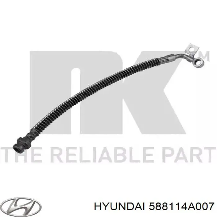 Шланг гальмівний передній, правий 588114A007 Hyundai/Kia