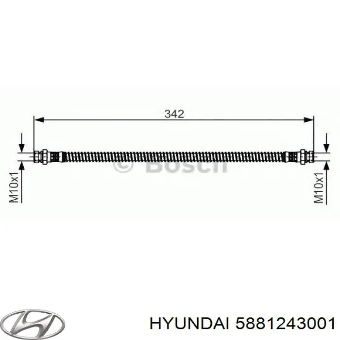 Шланг гальмівний задній K&K FT0412 ціна, від 10.55 USD