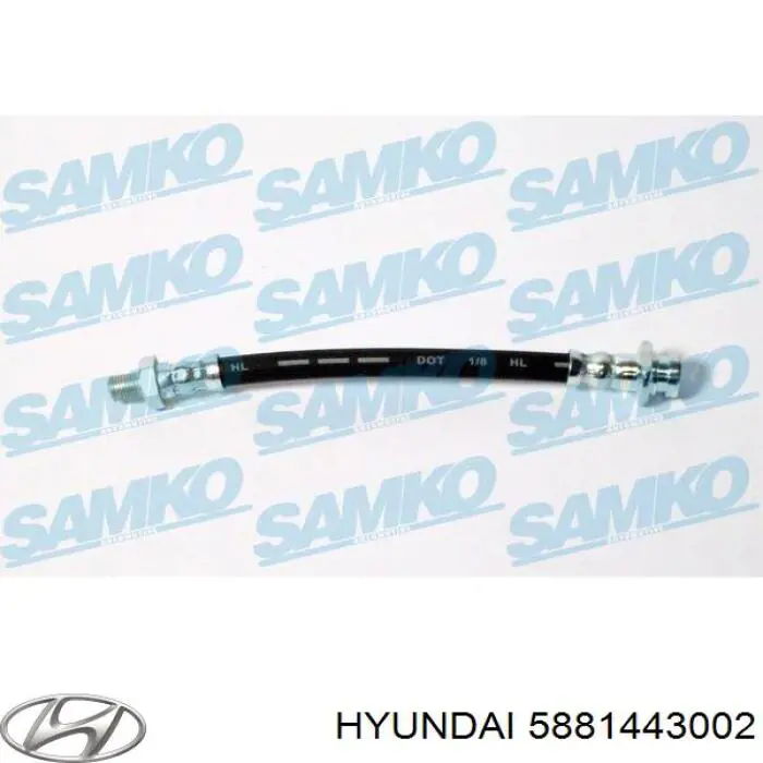 5881443002 Hyundai/Kia Гнучка гальмівна трубка передня