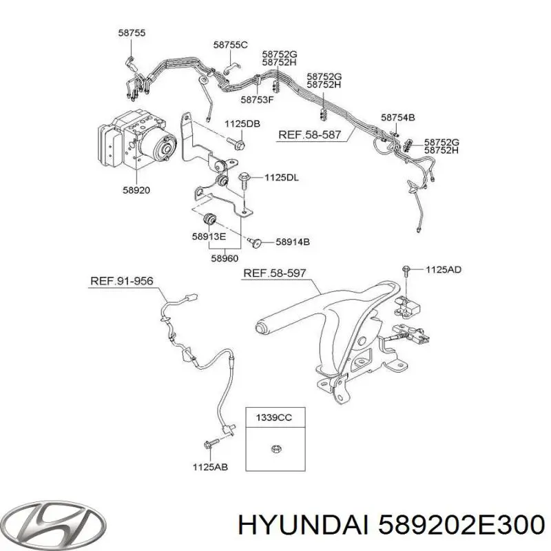 589202E300 Hyundai/Kia Блок управління АБС (ABS)