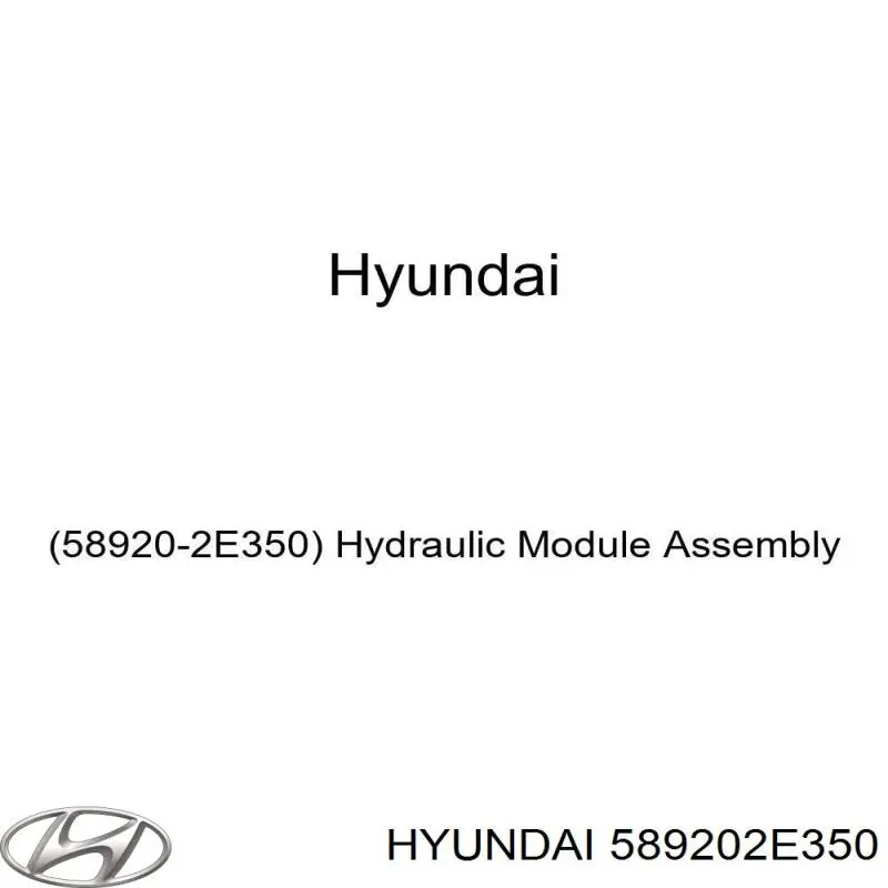Блок АБС гідравлічний Hyundai/Kia 589202E350 ціна, від 50.66 USD