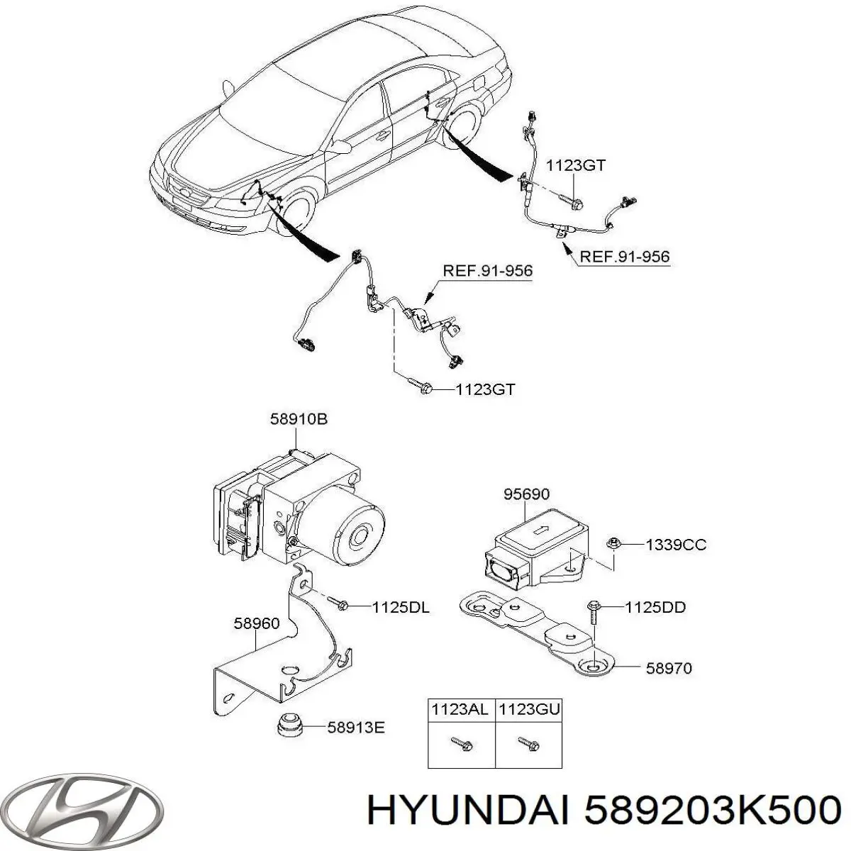 Блок керування АБС (ABS) Hyundai Sonata (NF) (Хендай Соната)