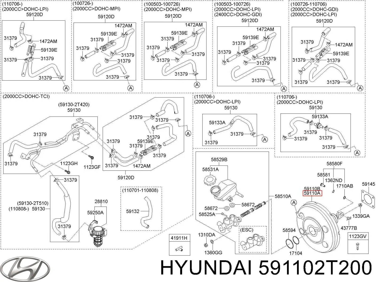 Вакуумника Hyundai/Kia 591102T200 ціна, від 18.76 USD