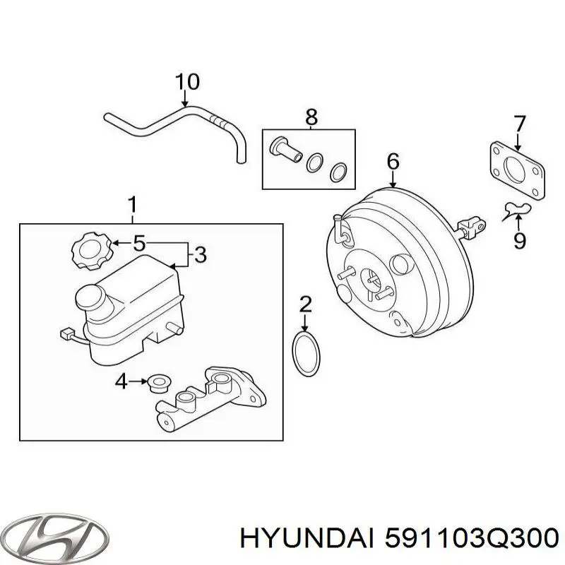 591103Q300 Hyundai/Kia Підсилювач гальм вакуумний