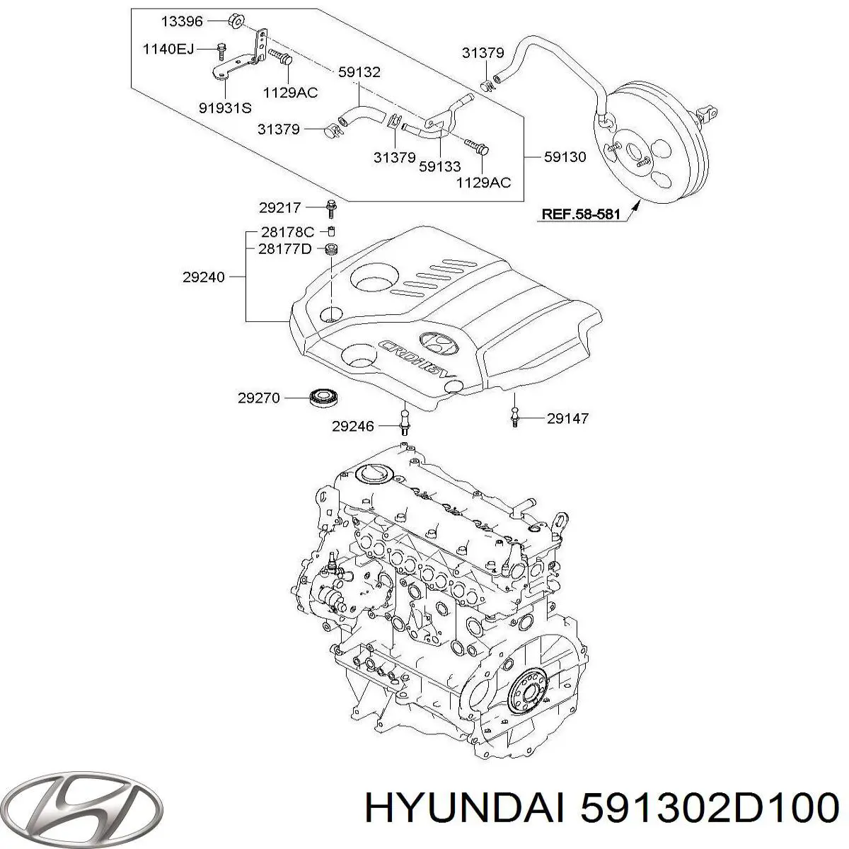  Hyundai/Kia 591302D100 ціна, від 11.41 USD