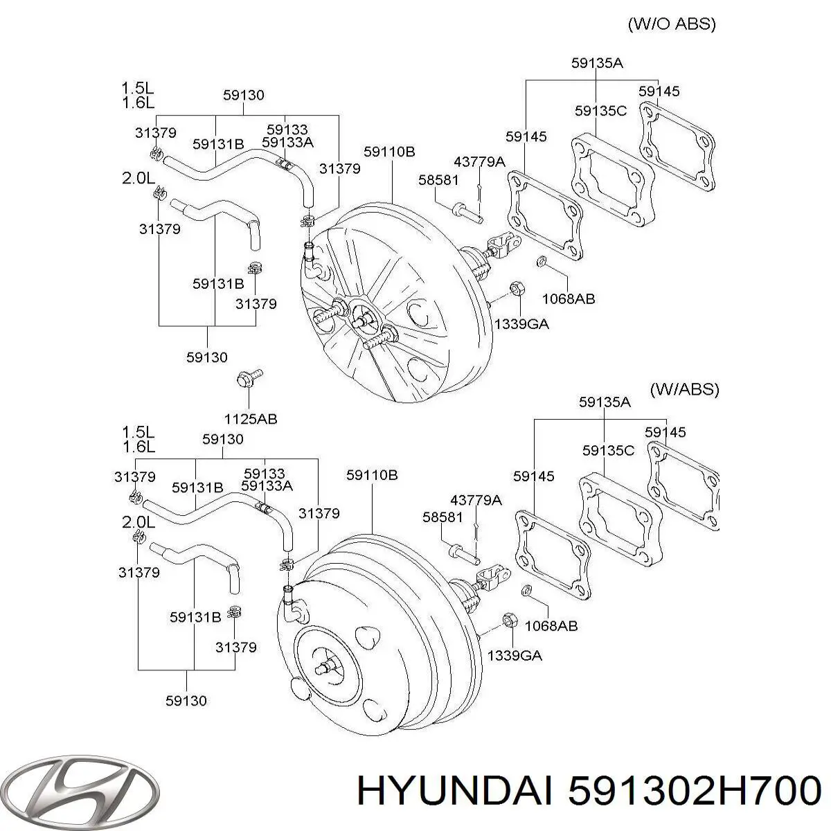  Hyundai/Kia 591302H700 ціна, від 19.00 USD