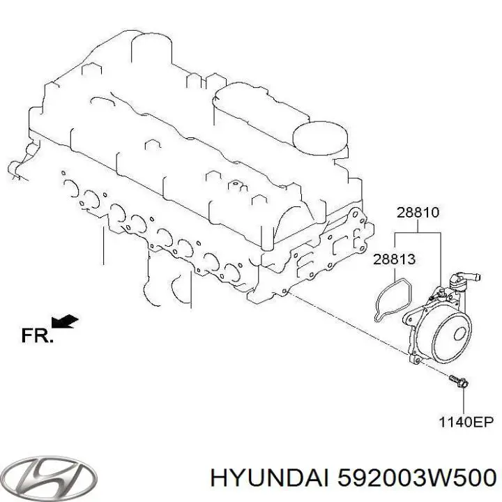  Hyundai/Kia 592003W500 ціна, від 513.11 USD