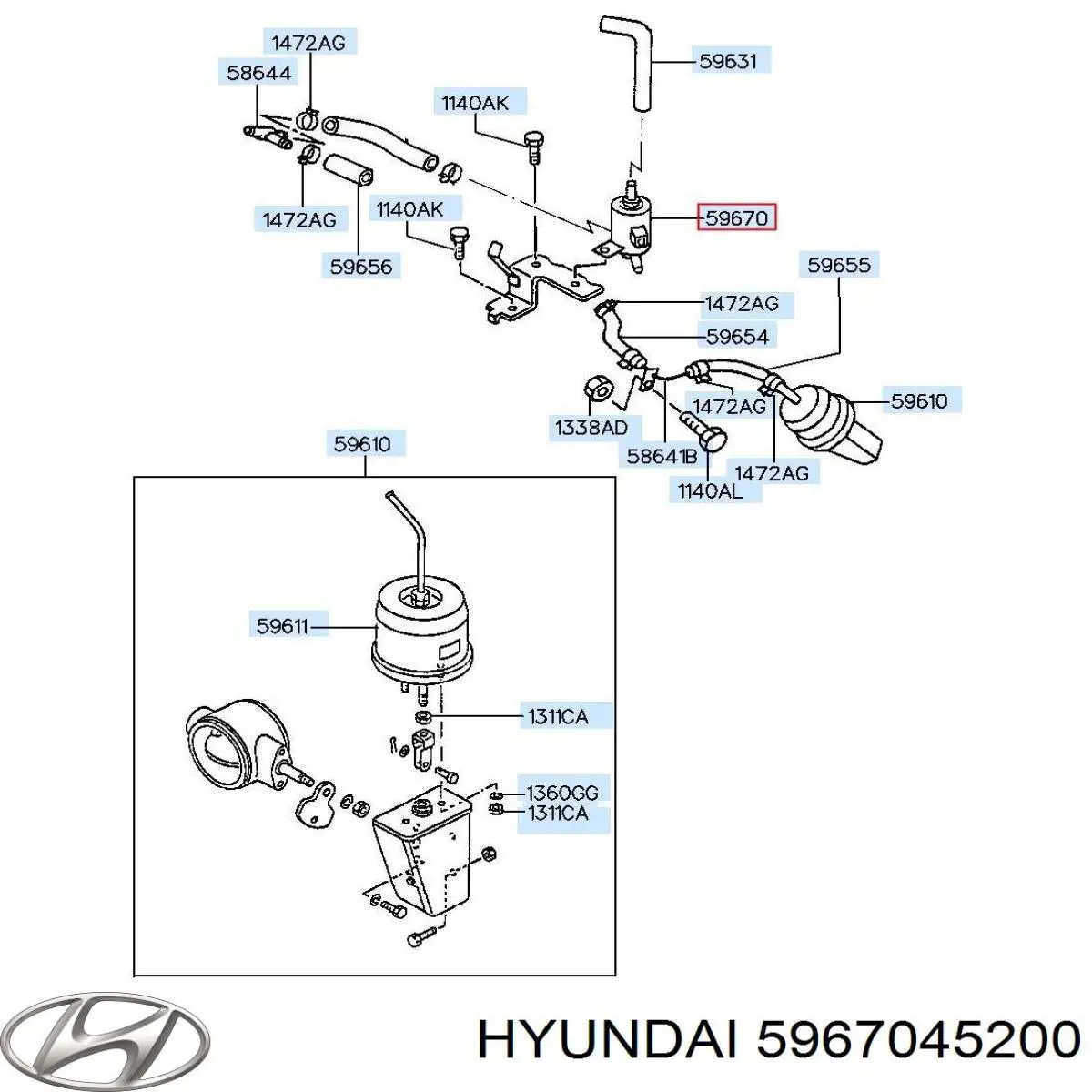  Hyundai/Kia 5967045200 ціна, від 64.60 USD