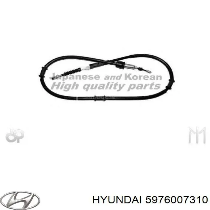 Трос ручного гальма задній, лівий 5976007310 Hyundai/Kia