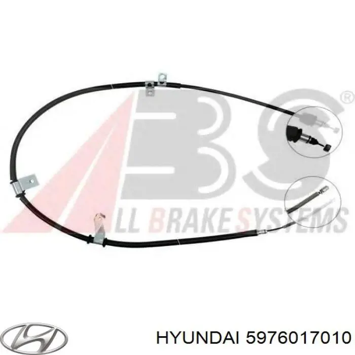 Купити 5976017010 Hyundai/Kia Трос ручного гальма задній, лівий