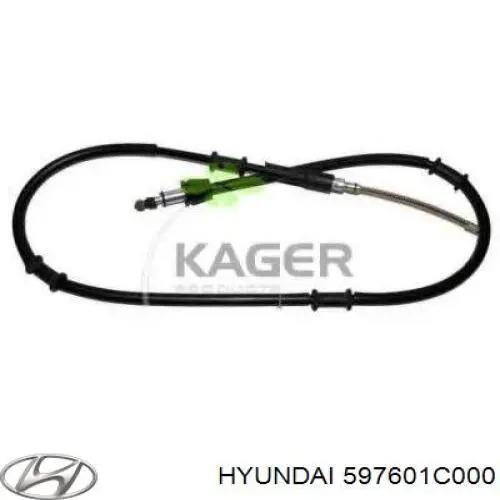 Купити 597601C000 Hyundai/Kia Трос ручного гальма задній, лівий
