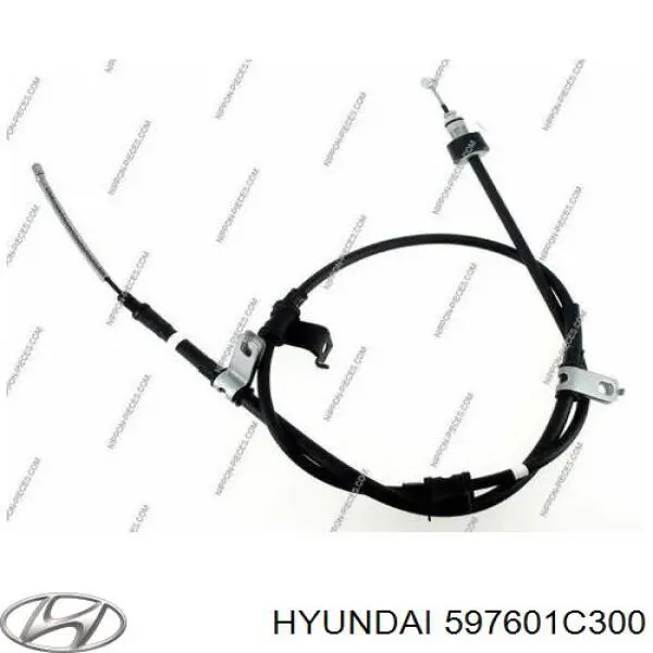 597601C300 Hyundai/Kia Трос ручного гальма задній, лівий
