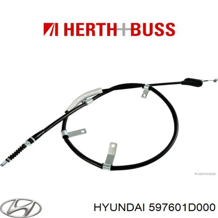 Купити 597601D000 Hyundai/Kia Трос ручного гальма задній, лівий