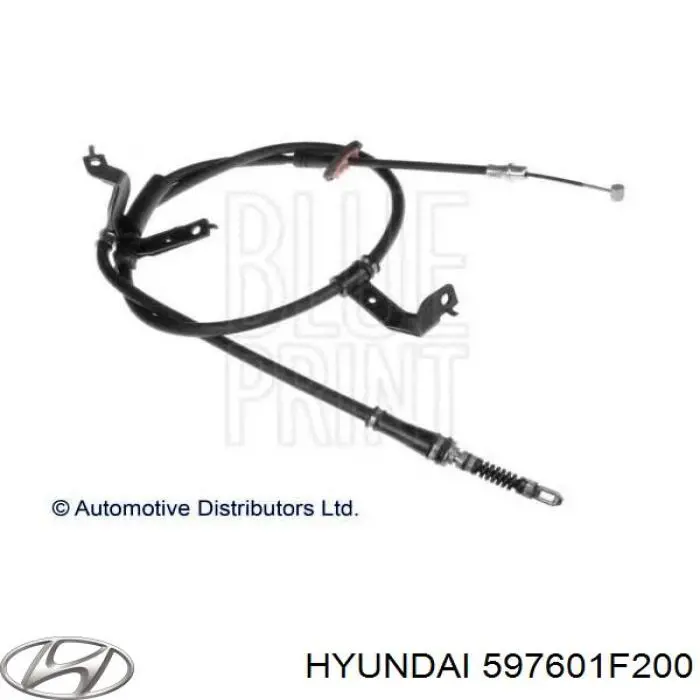 597601F200 Hyundai/Kia трос ручного гальма задній, лівий