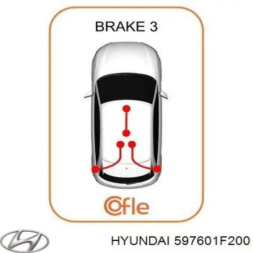 Трос стоянкового гальма задній лівий Hyundai/Kia 597601F200 ціна, від 18.84 USD