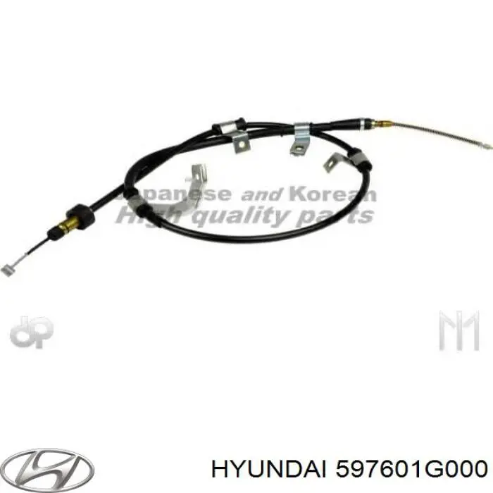 597601G000 Hyundai/Kia трос ручного гальма задній, лівий