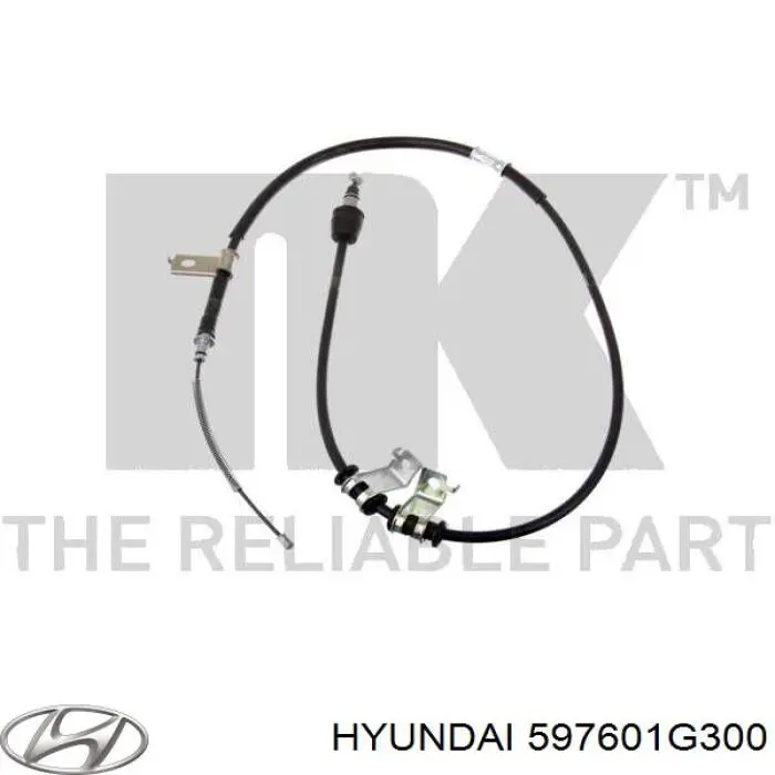 Купити 597601G300 Hyundai/Kia Трос ручного гальма задній, лівий