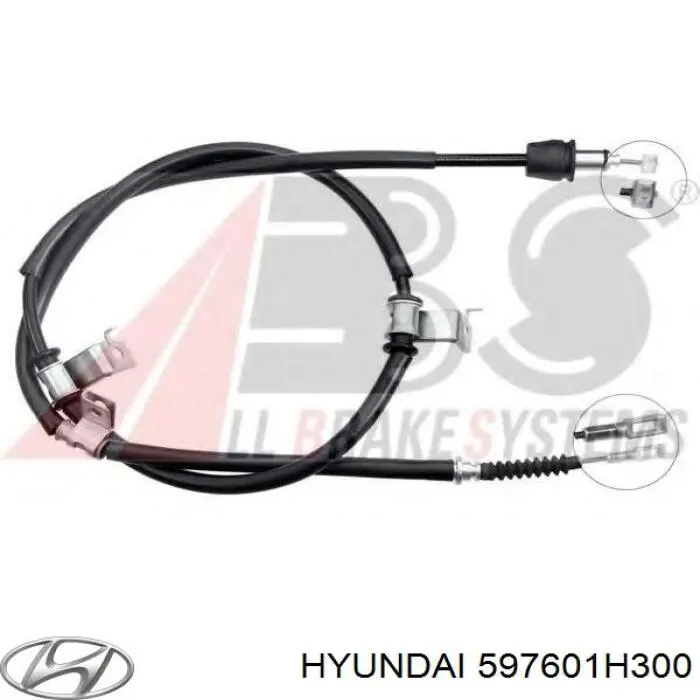597601H300 Hyundai/Kia трос ручного гальма задній, лівий