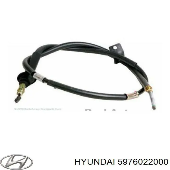 5976022000 Hyundai/Kia трос ручного гальма задній, лівий
