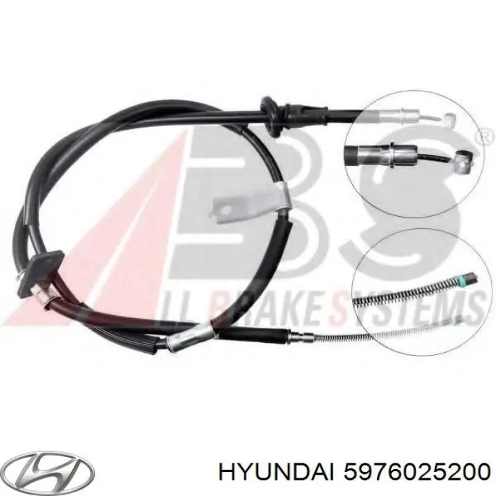 Купити 5976025200 Hyundai/Kia Трос ручного гальма задній, лівий