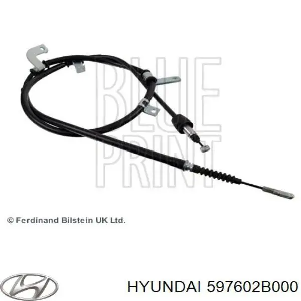 Купити 597602B000 Hyundai/Kia Трос ручного гальма задній, лівий