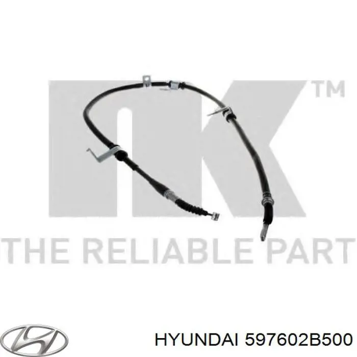 597602B500 Hyundai/Kia трос ручного гальма задній, лівий