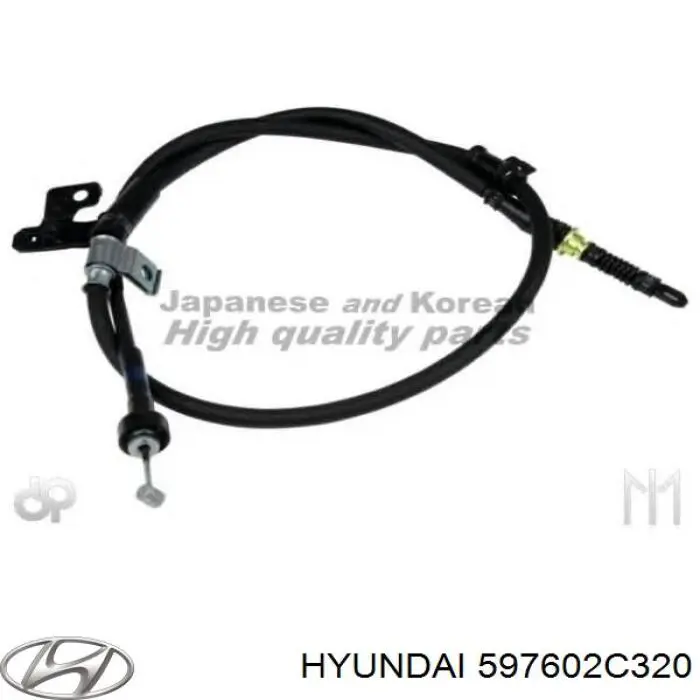 597602C320 Hyundai/Kia Трос ручного гальма задній, лівий