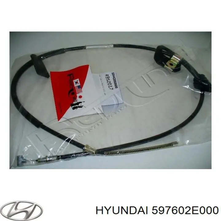 Трос ручного гальма задній, лівий 597602E000 Hyundai/Kia