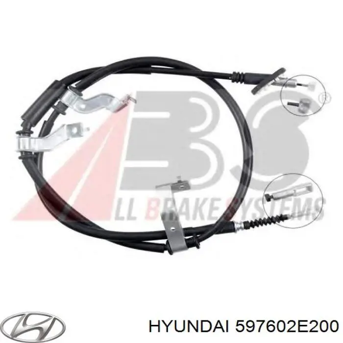 Купити 597602E200 Hyundai/Kia Трос ручного гальма задній, лівий