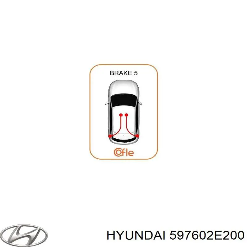 Трос стоянкового гальма задній лівий Hyundai/Kia 597602E200 ціна, від 22.25 USD