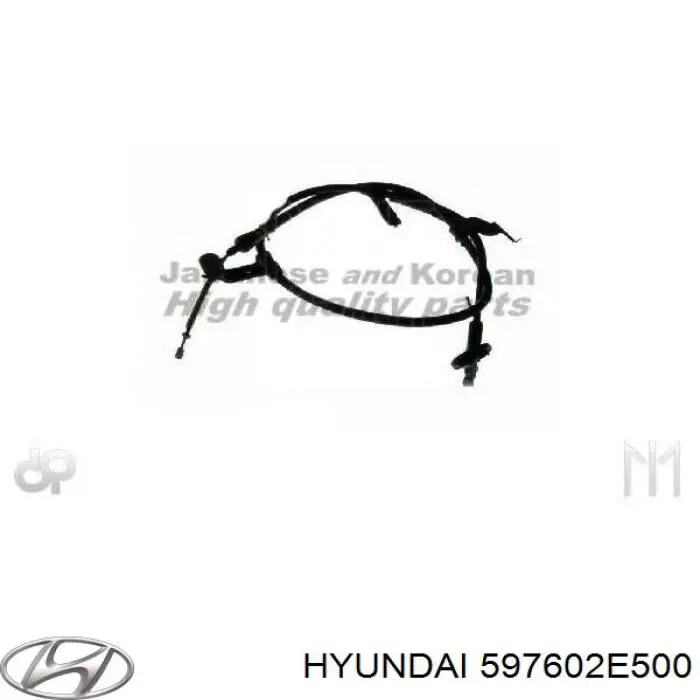 597602E500 Hyundai/Kia трос ручного гальма задній, лівий