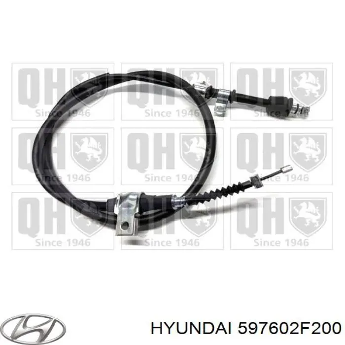 Трос ручного гальма задній, лівий 597602F200 Hyundai/Kia
