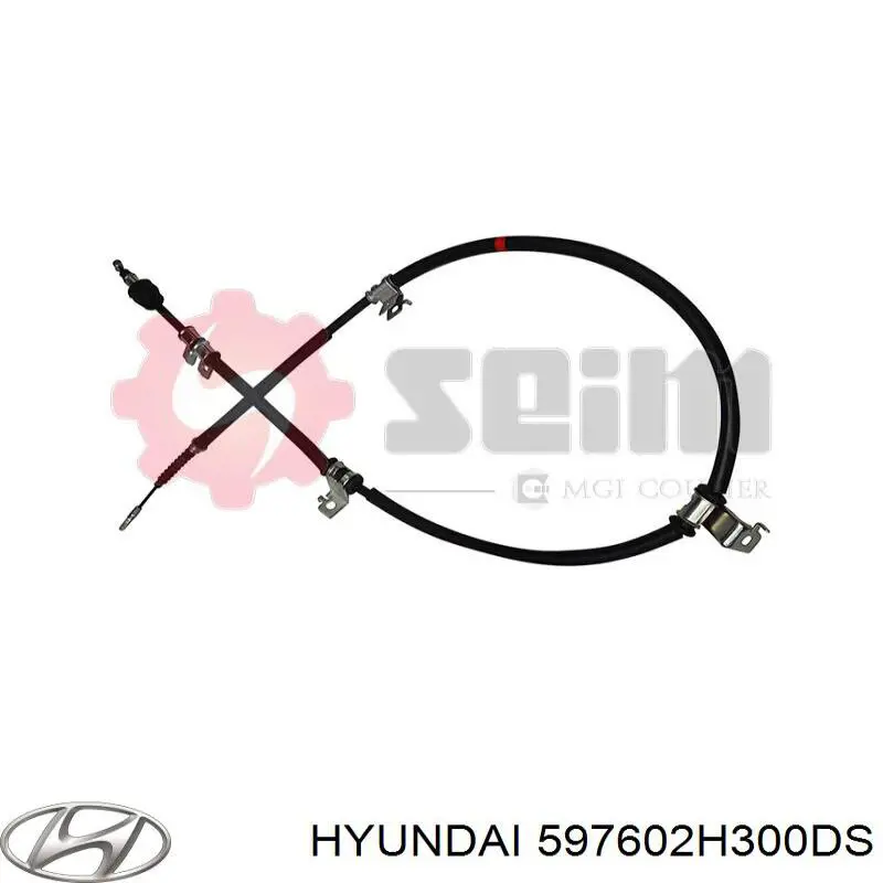 597602H300DS Hyundai/Kia трос ручного гальма задній, лівий