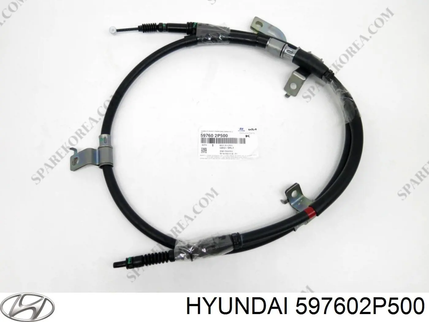 597602P500 Hyundai/Kia Трос ручного гальма задній, лівий