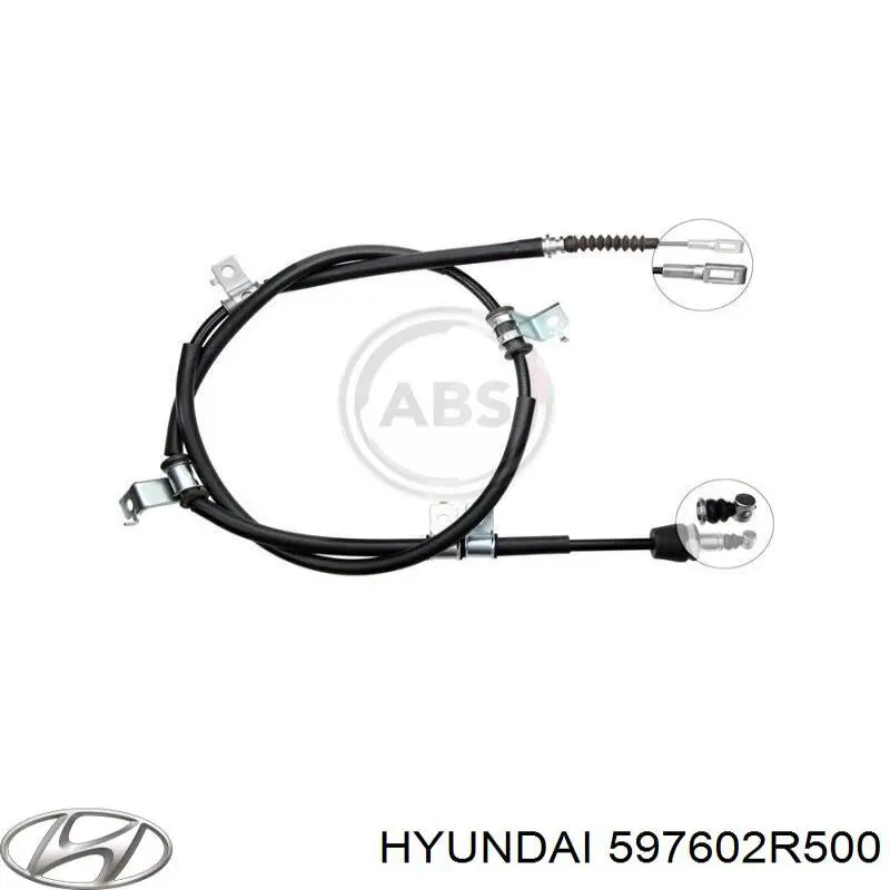 597602R500 Hyundai/Kia трос ручного гальма задній, лівий