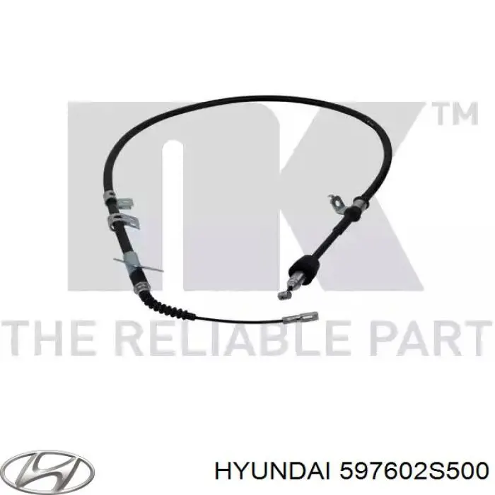 Трос стоянкового гальма задній лівий Hyundai/Kia 597602S500 ціна, від 20.86 USD