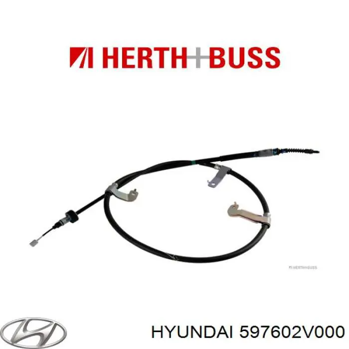 597602V000 Hyundai/Kia Трос ручного гальма задній, лівий