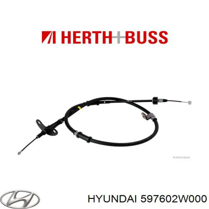 Купити 597602W000 Hyundai/Kia Трос ручного гальма задній, лівий