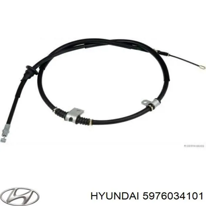 5976034101 Hyundai/Kia трос ручного гальма задній, лівий