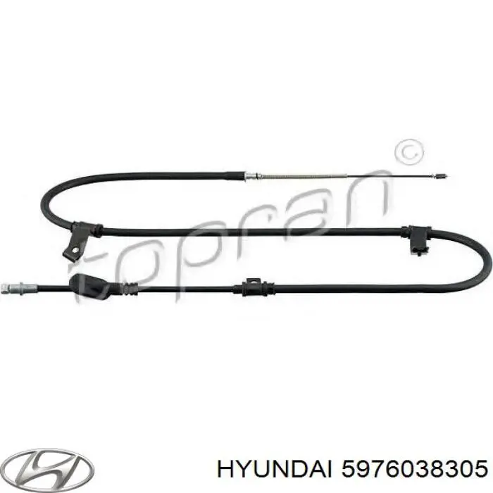 Купити 5976038305 Hyundai/Kia Трос ручного гальма задній, лівий