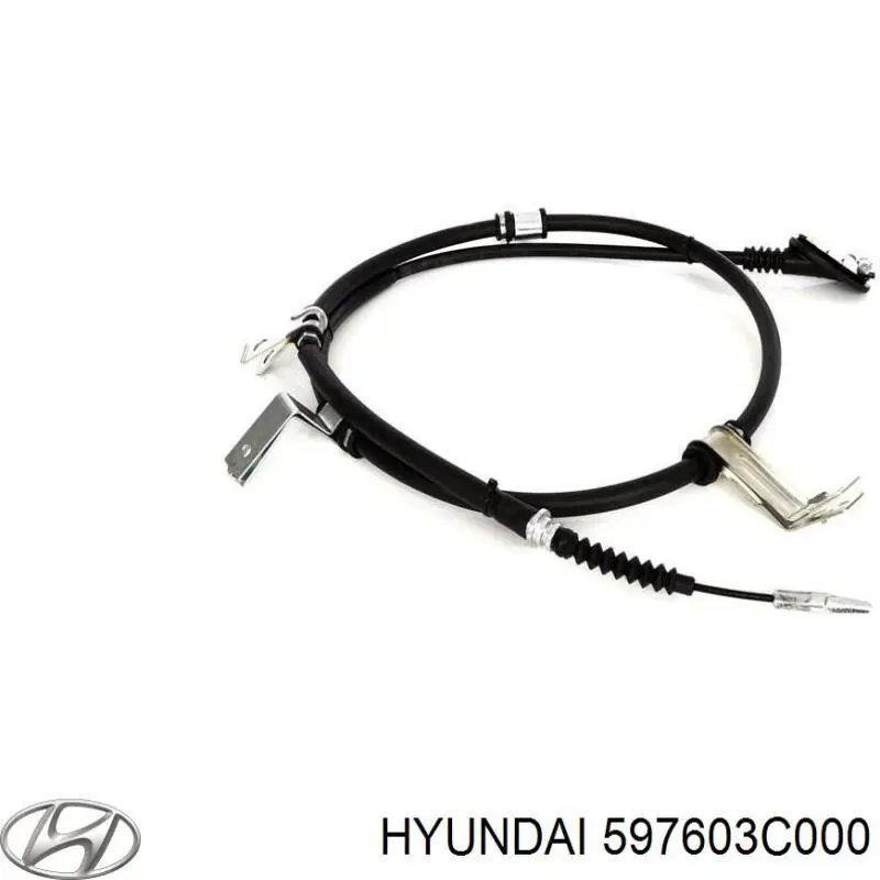597603C000 Hyundai/Kia трос ручного гальма задній, лівий