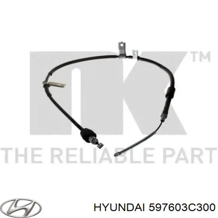 Купити 597603C300 Hyundai/Kia Трос ручного гальма задній, лівий