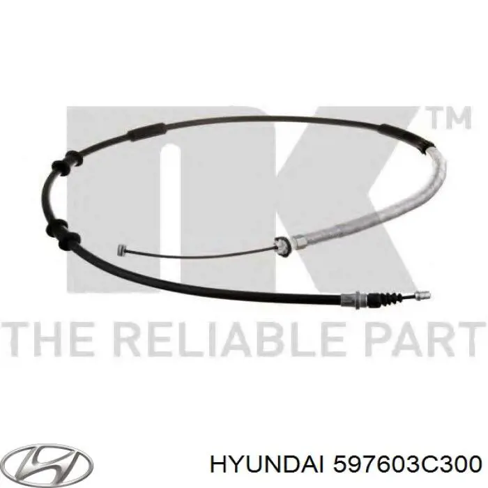 Трос ручника задній лівий Hyundai/Kia 597603C300