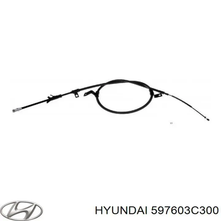 597603C300 Hyundai/Kia Трос ручного гальма задній, лівий