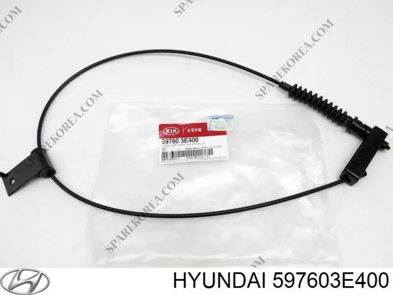 597603E400 Hyundai/Kia Трос ручного гальма задній, лівий