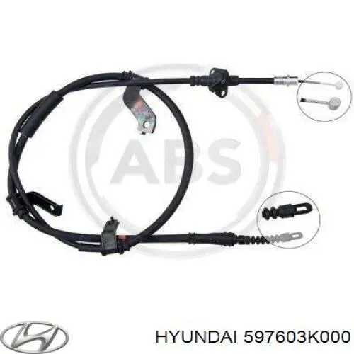 597603K000 Hyundai/Kia трос ручного гальма задній, лівий
