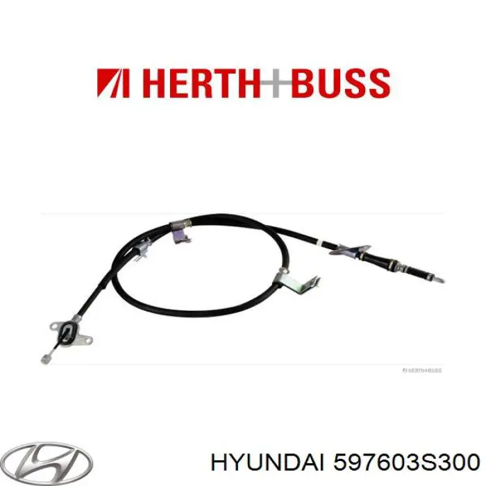 Трос ручного гальма задній, лівий Hyundai Sonata (YF) (Хендай Соната)